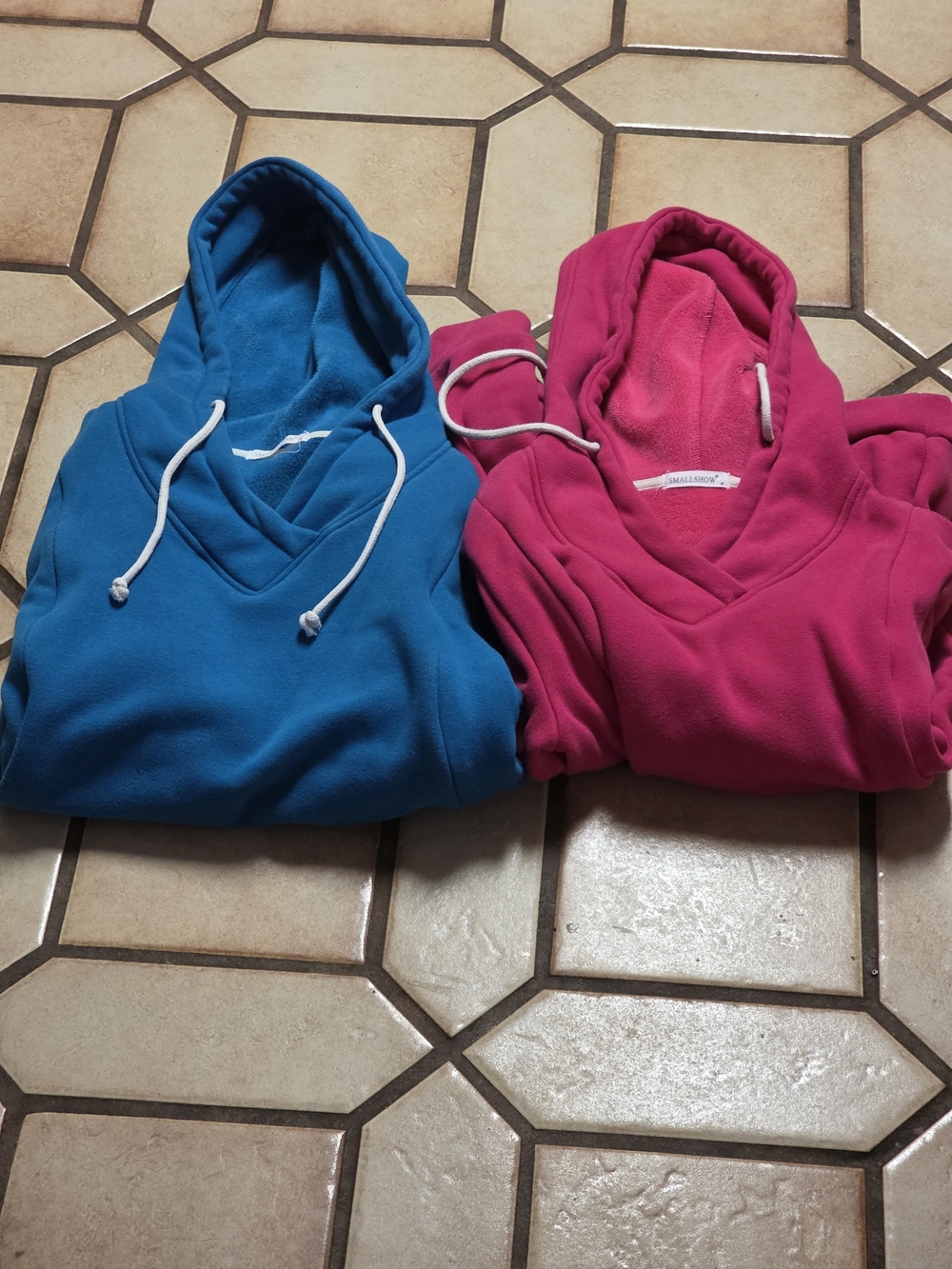 Women’s Hooded Pullover Sweatshirt - Blue and Pink Nursing Hoodies. Sz Medium